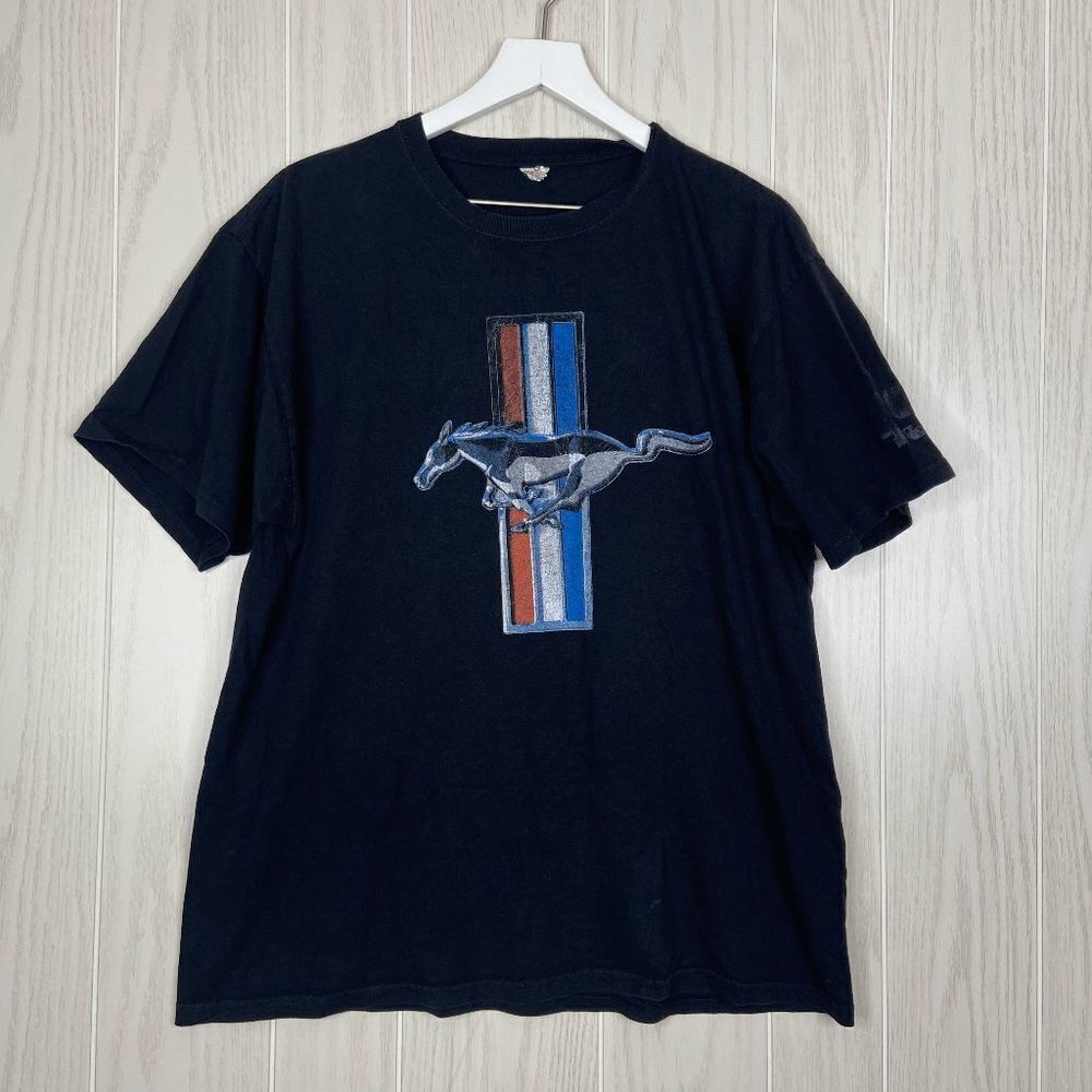 Ford Mustang Short Sleeve Tee Shirt Black Size XL